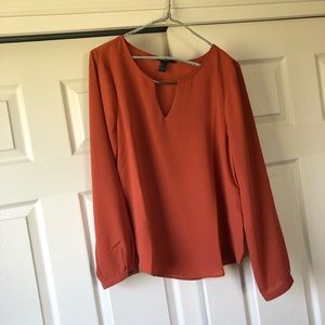 Cut out long sleeve blouse with bar detail